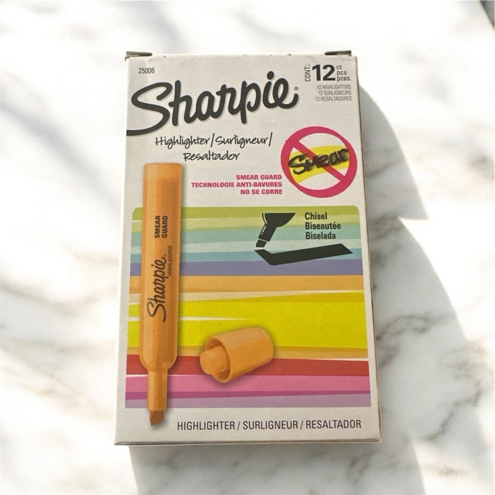 Sharpie Highlighter Chisel Tip Fluorescent‎ Orange Dozen